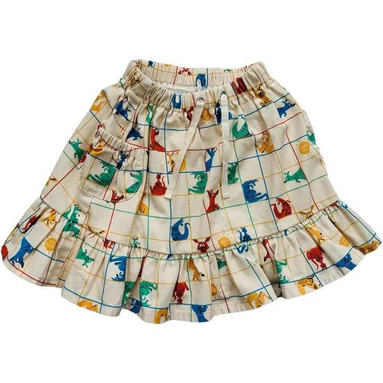 Children Kids Girls Girl&prime; S Babies Printed Linen Sleeveless Dress Kids Wear Children Clothes