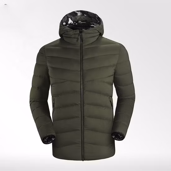 Winter Herren Mantel Baumwolle gepolsterte Kapuze Daunenmantel Freizeitjacke lose Oberbekleidung
